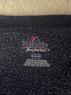 Majestic Heathered Navy Tee with Red & White Logo